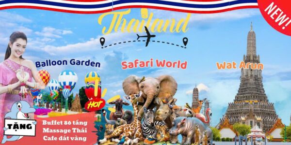Du lịch Thái Lan Bangkok - Pattaya - Safari Wat Arun